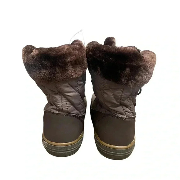 Refresh Hike 02 Faux Fur Trim Lace Up Boots in Olive and Brown Women’s size 8 - Picture 2 of 9